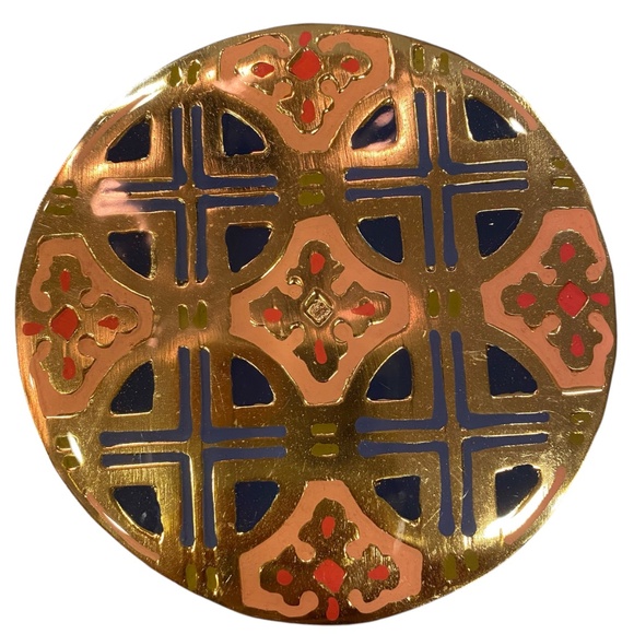 NWT anthropology "Aliye Geometric Patterns Metal Coasters" set of 4 - Picture 3 of 7